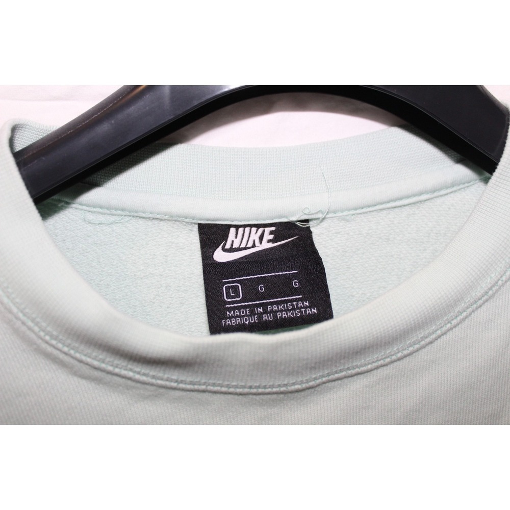 Nike Just Do It Crewneck Sweatshirt Mint Green Size Large Pullover - Picture 8 of 8